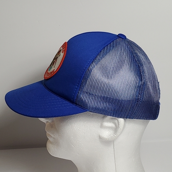 Vtg Hooked On Fishing Trucker Hat Foam Mesh Snapback Blue Baseball Cap Graphic. - Picture 6 of 13
